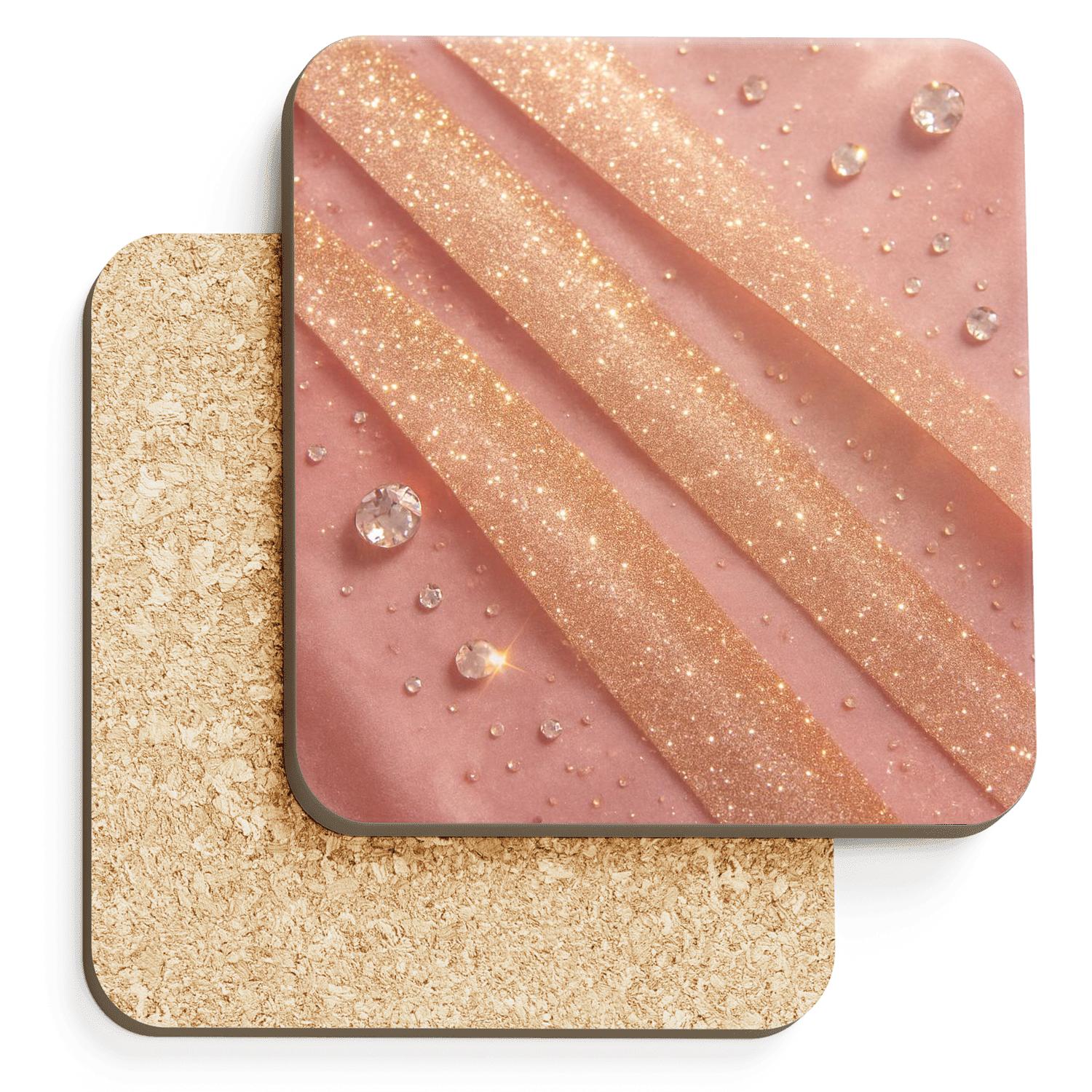 Rose Prism Cascade elegant tabletop coasters