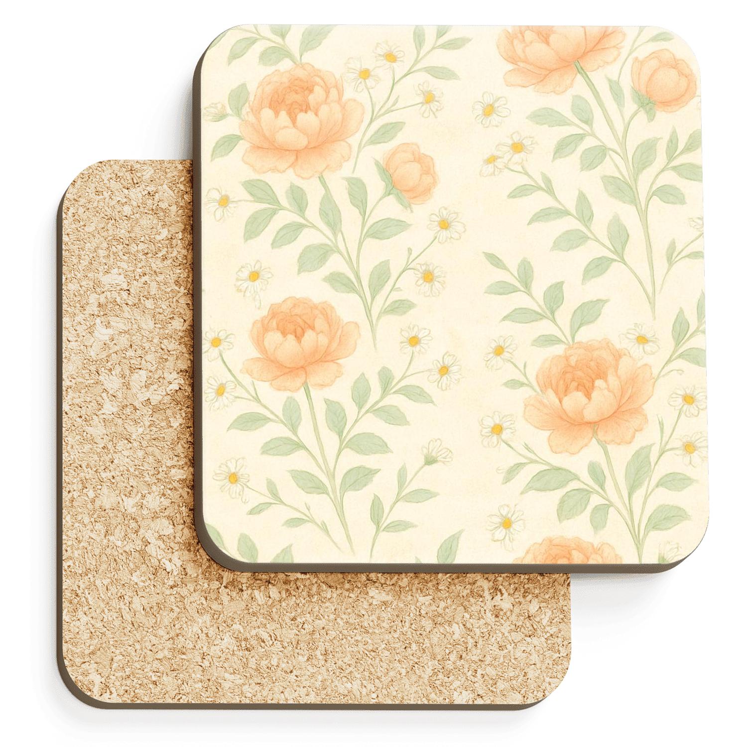 Apricot Meadow Chorus personalized drink coasters