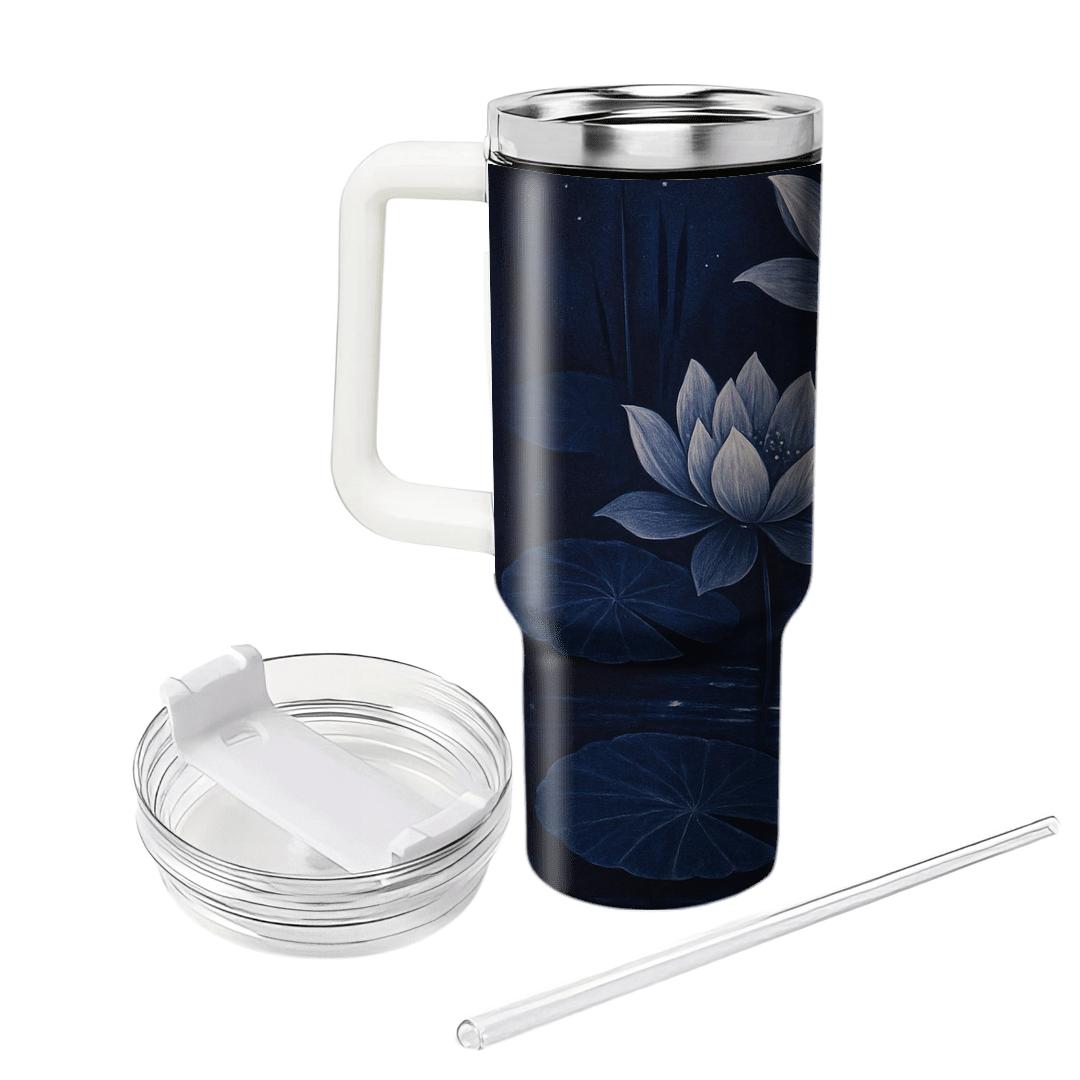 Midnight Lotus Cascade decorative tumblers