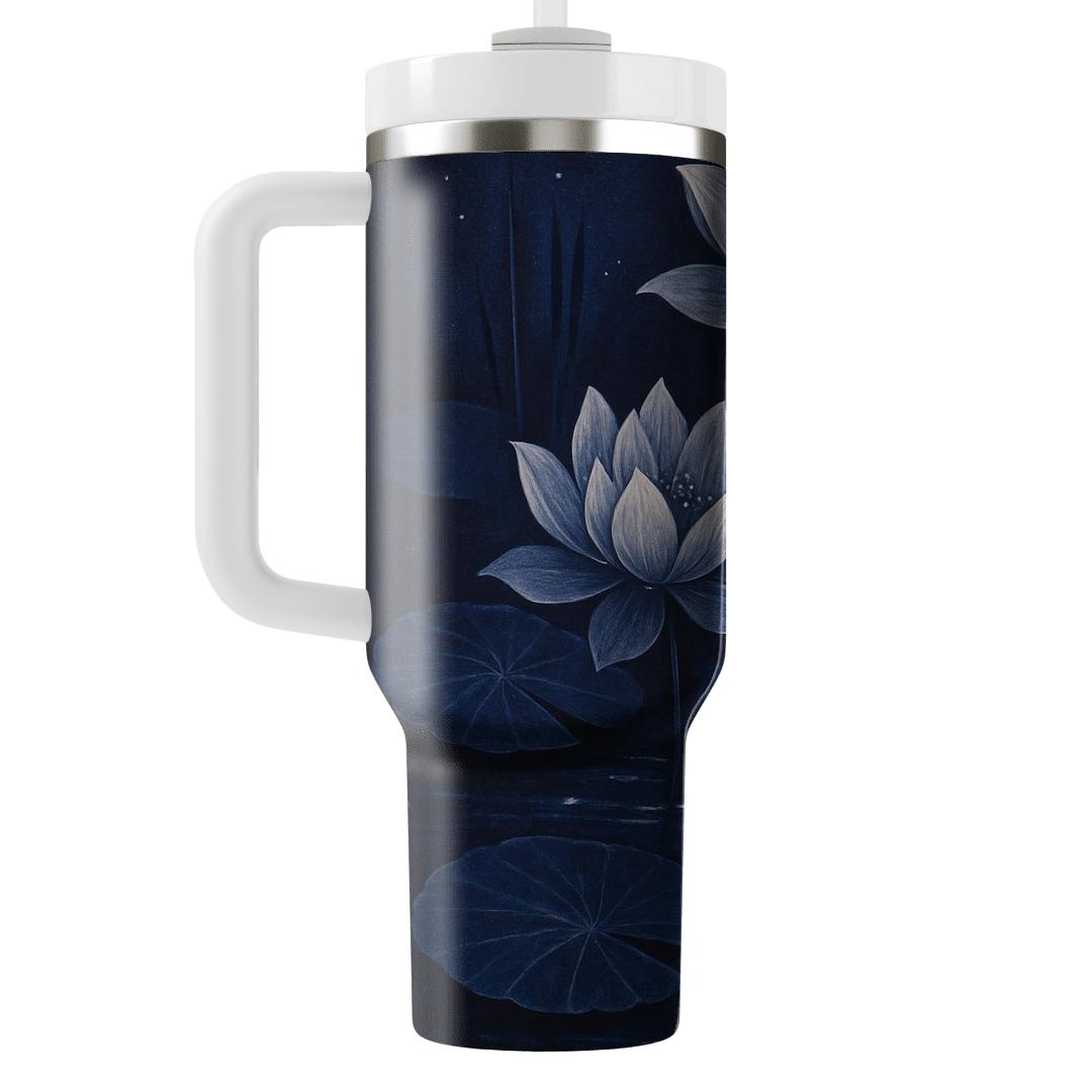 Midnight Lotus Cascade decorative tumblers