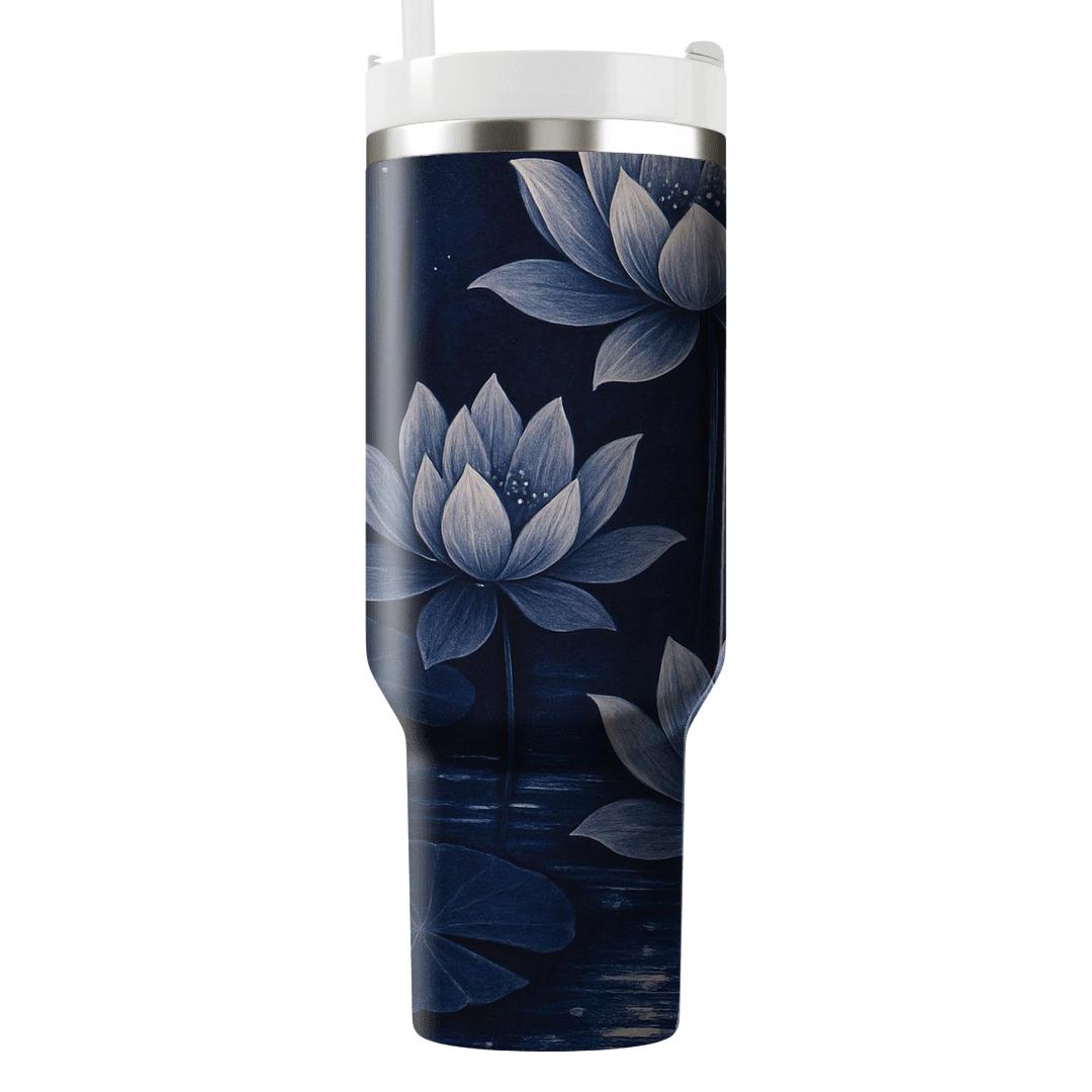 Midnight Lotus Cascade decorative tumblers