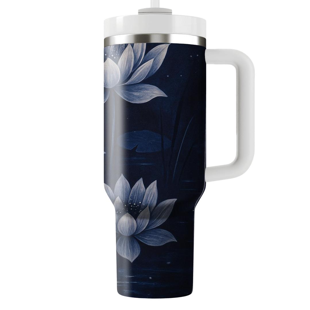 Midnight Lotus Cascade decorative tumblers