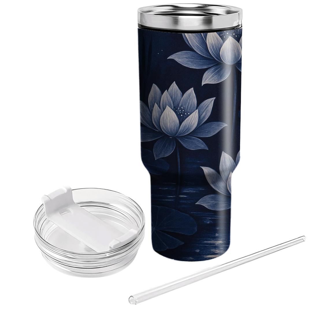 Midnight Lotus Cascade decorative tumblers