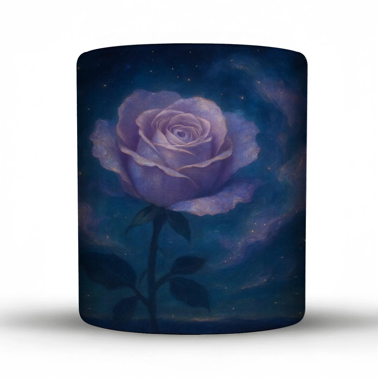 Rose Amidst Midnight Nebula decorative mug sets
