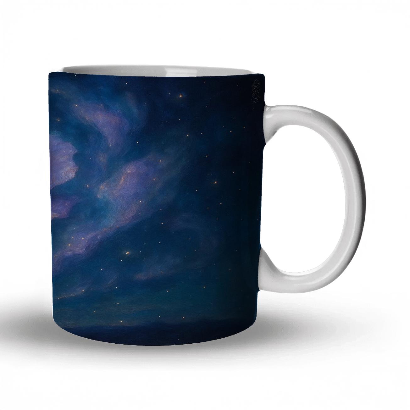 Rose Amidst Midnight Nebula decorative mug sets