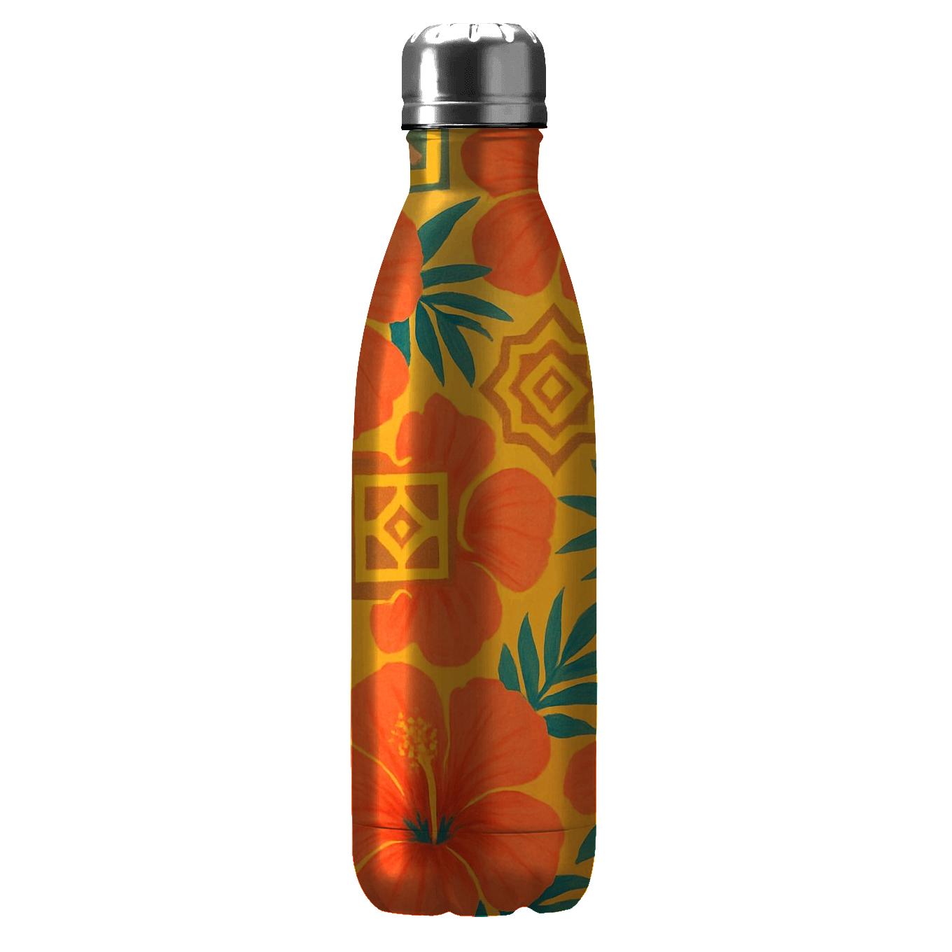 Sunrise Hibiscus Mosaic decorative water bottles