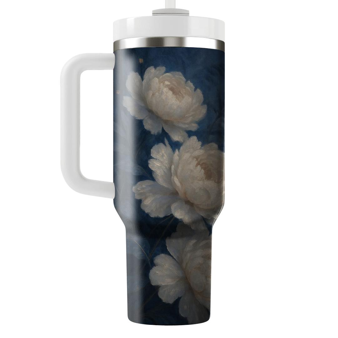 Moonlit Peony Cascade unique tumblers