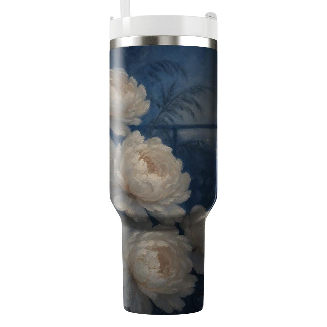 Moonlit Peony Cascade unique tumblers