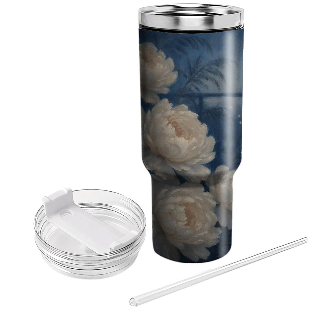 Moonlit Peony Cascade unique tumblers