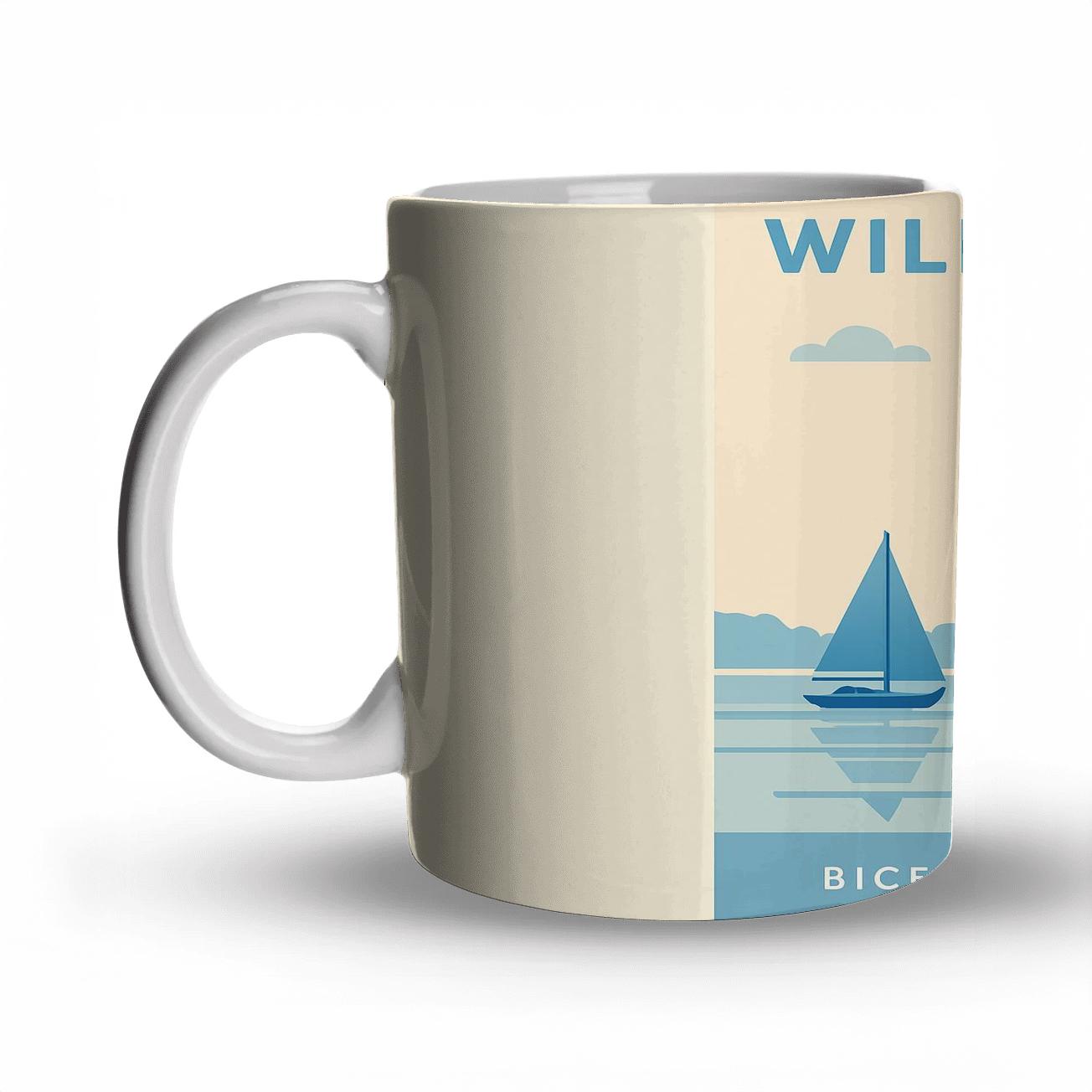 Bicentennial Tower Wilmington travel mugs with handles