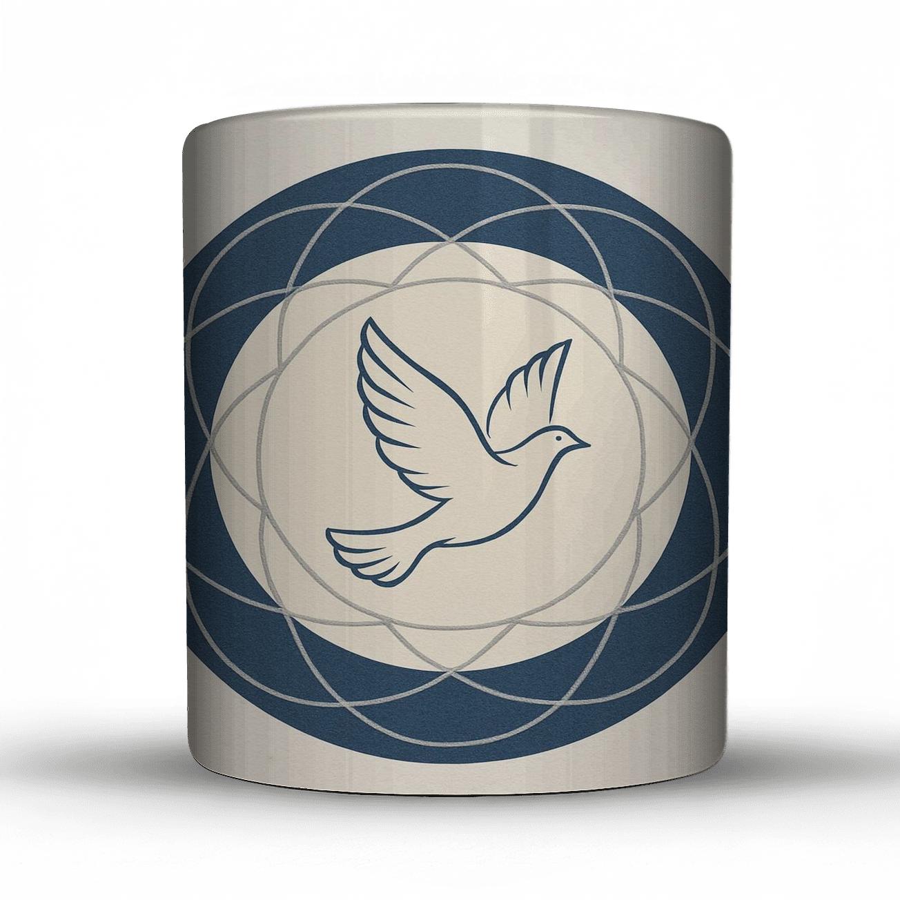 Harmony Circle With Guiding Dove personalized mugs