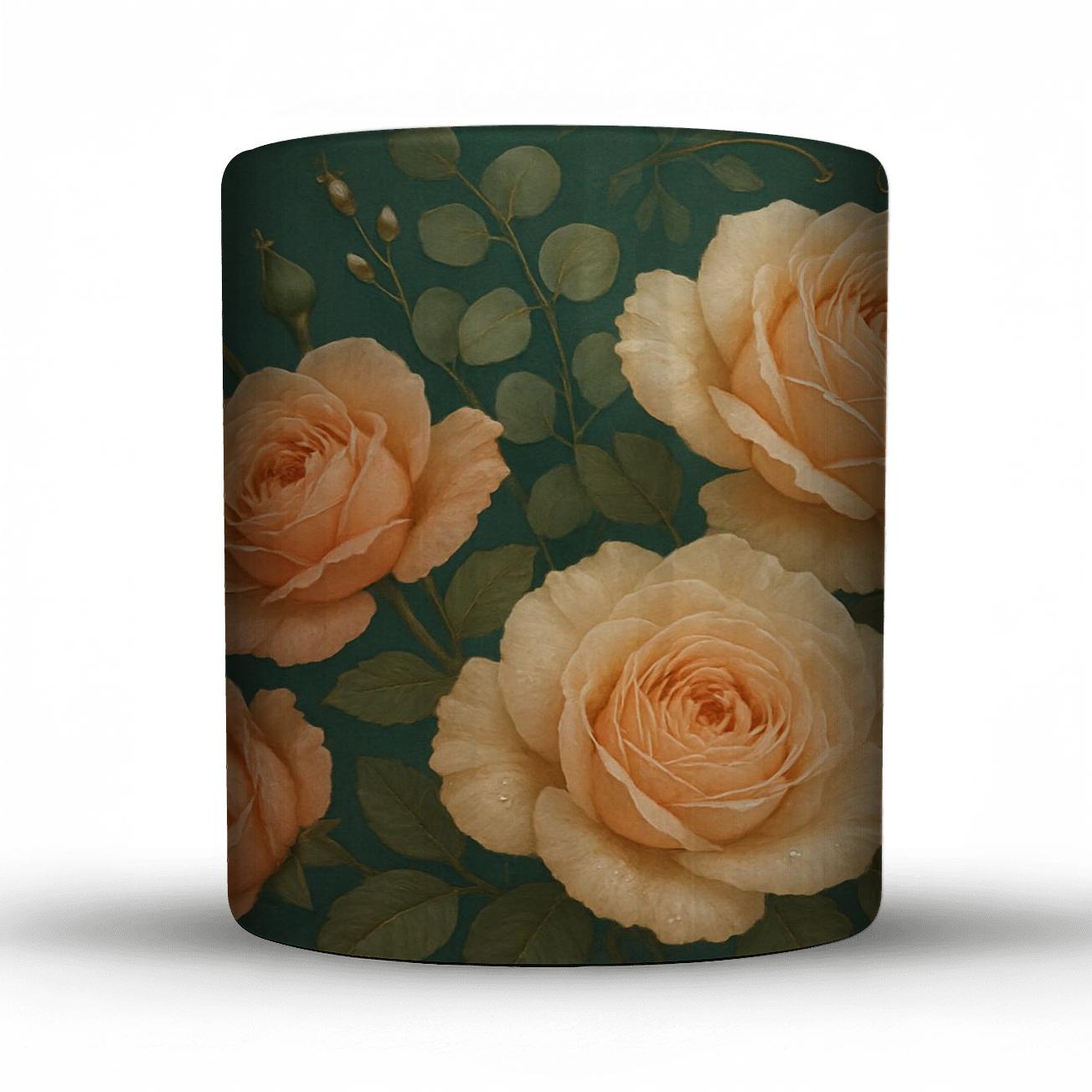 Bloom Cascade Rose Panel premium drinkware mugs