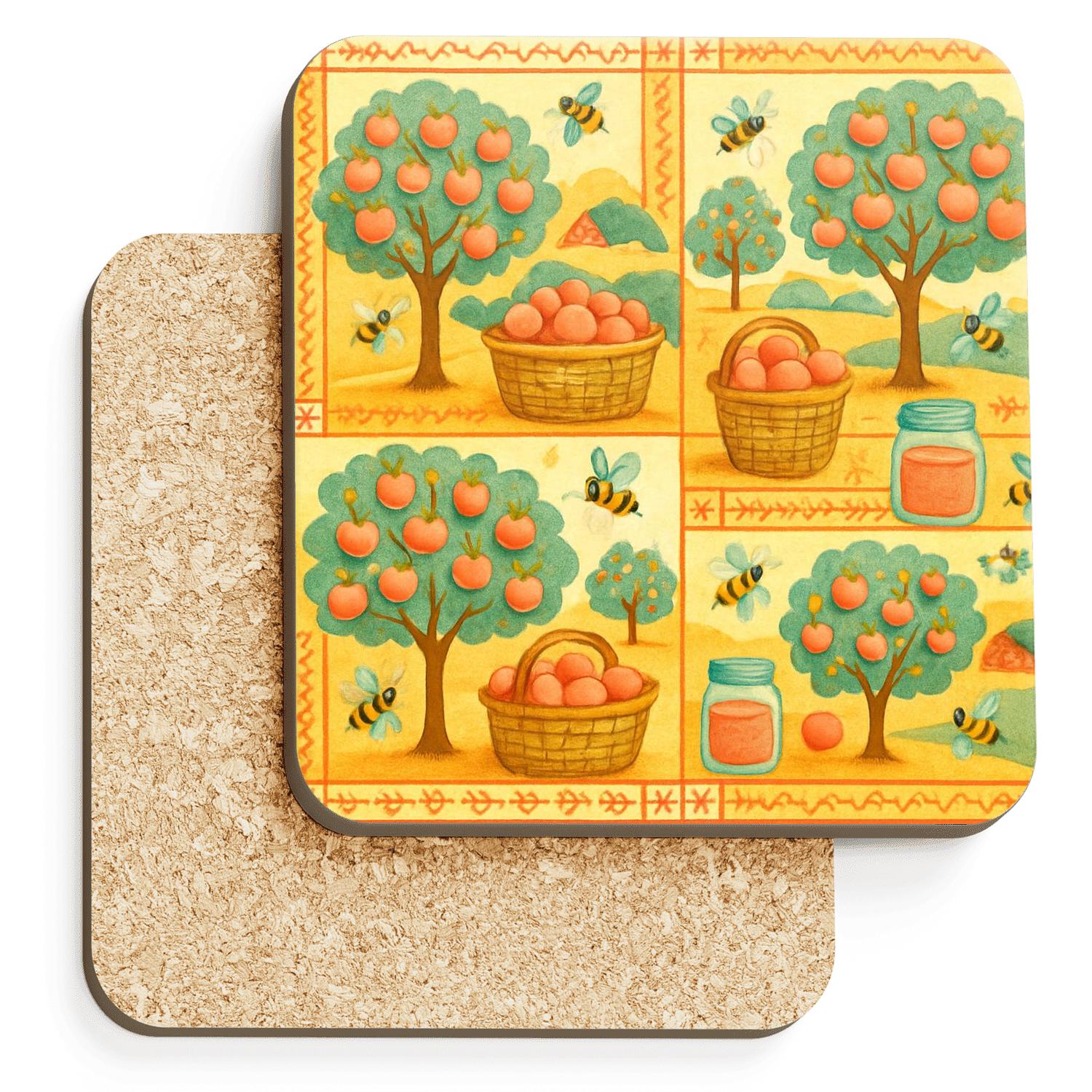 Sunlit Orchard Mosaic personalized drink coasters