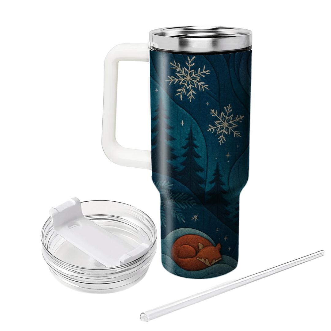 Aurora Winter Quilt tumbler cups