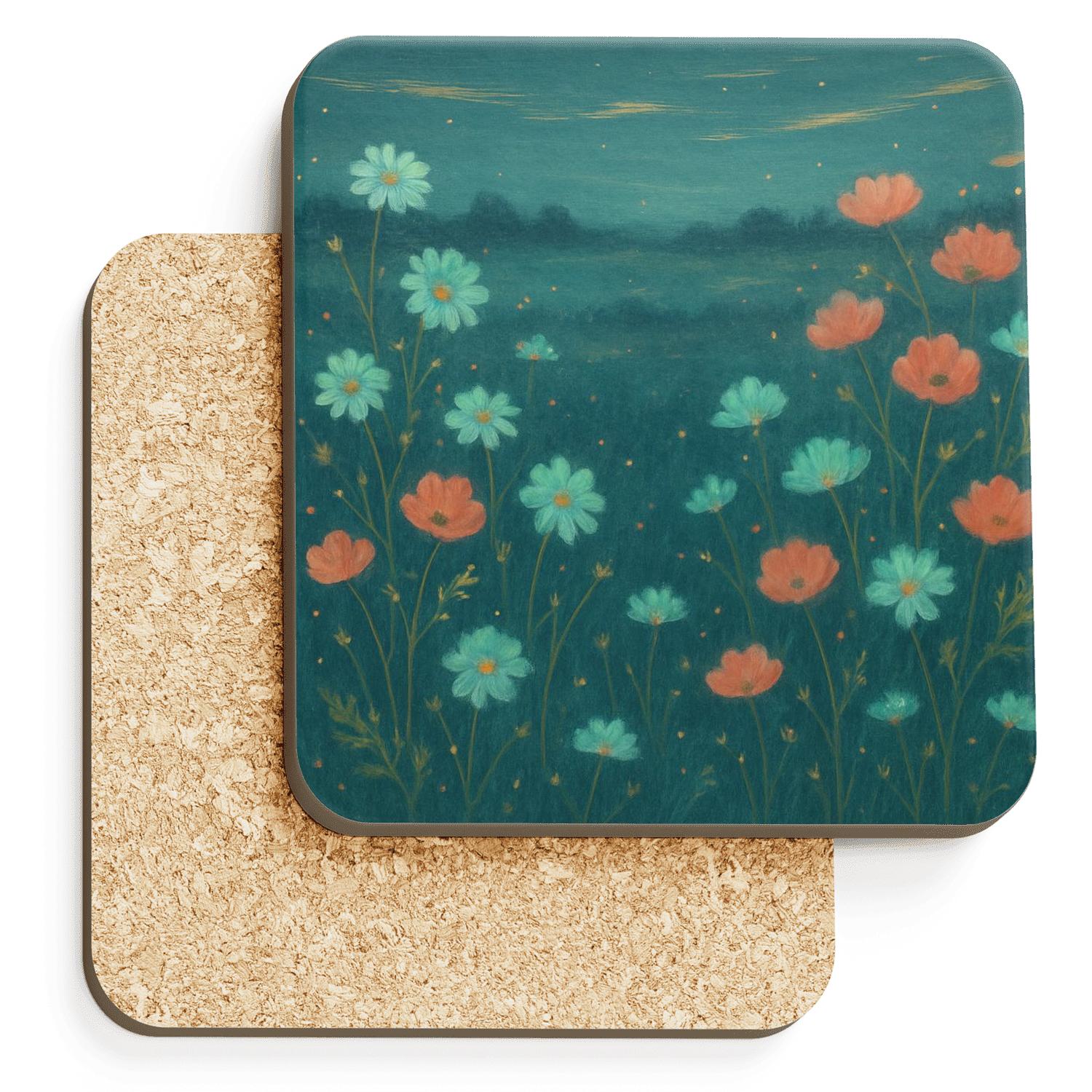 Aurora Wildflower Tapestry coasters for home decor
