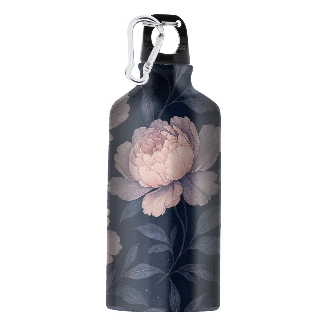 Midnight Nebula Peonies portable sports bottles