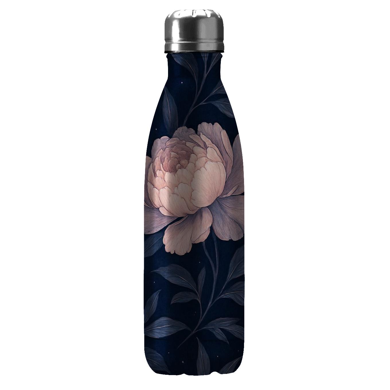 Midnight Nebula Peonies water bottle cups