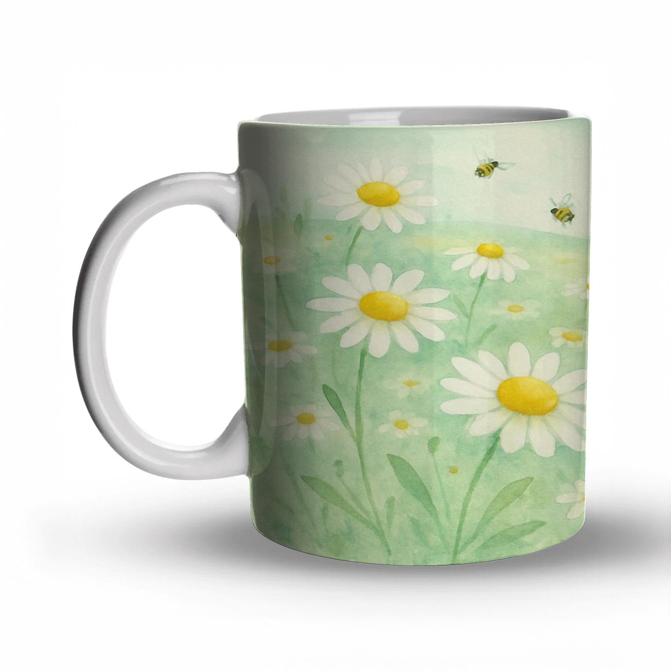 Spring Meadow Chamomile novelty coffee mugs