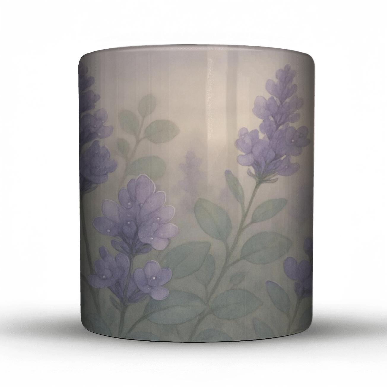 Lavender Mist Floral Harmony premium drinkware mugs