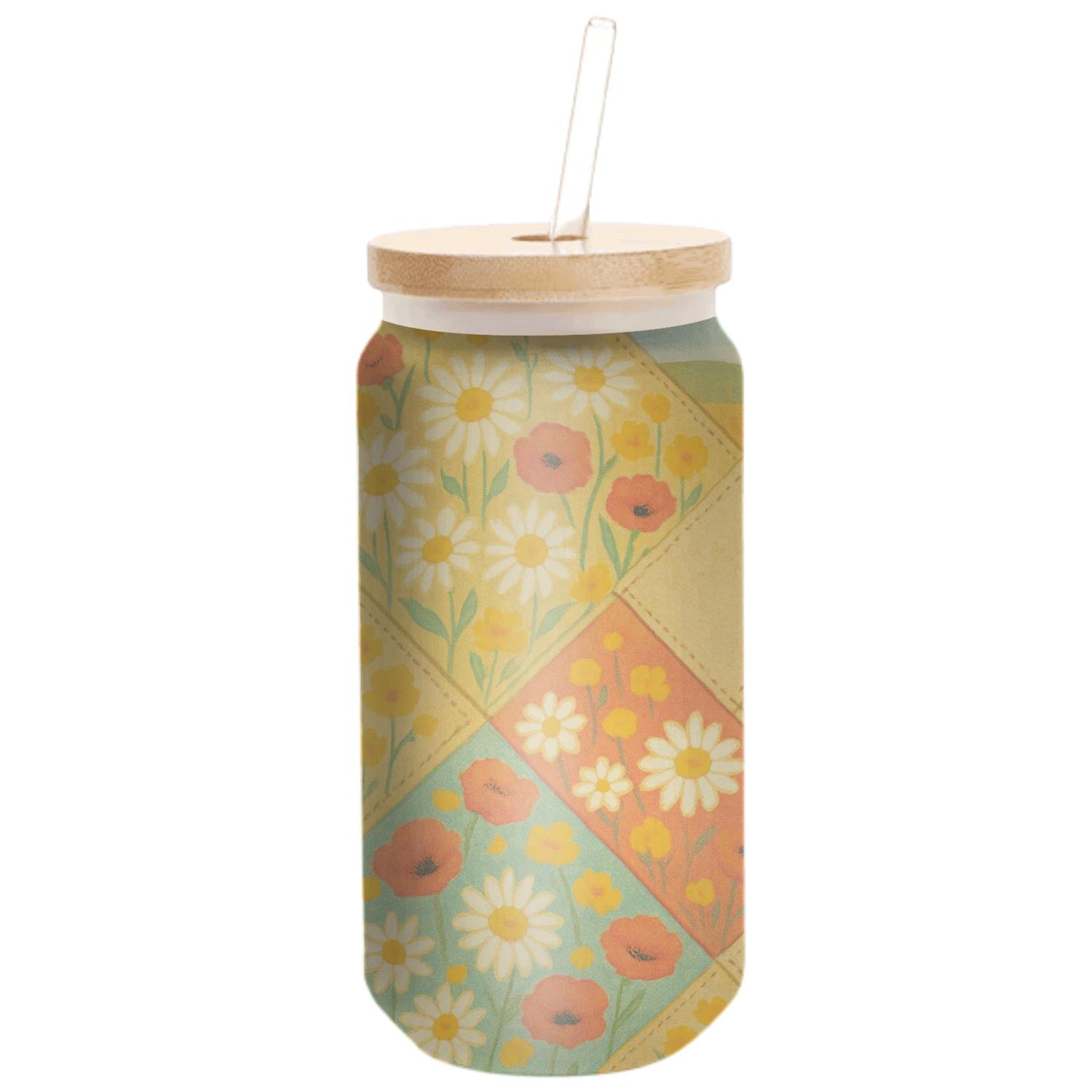 Sunlit Meadow Patchwork custom engraved glassware