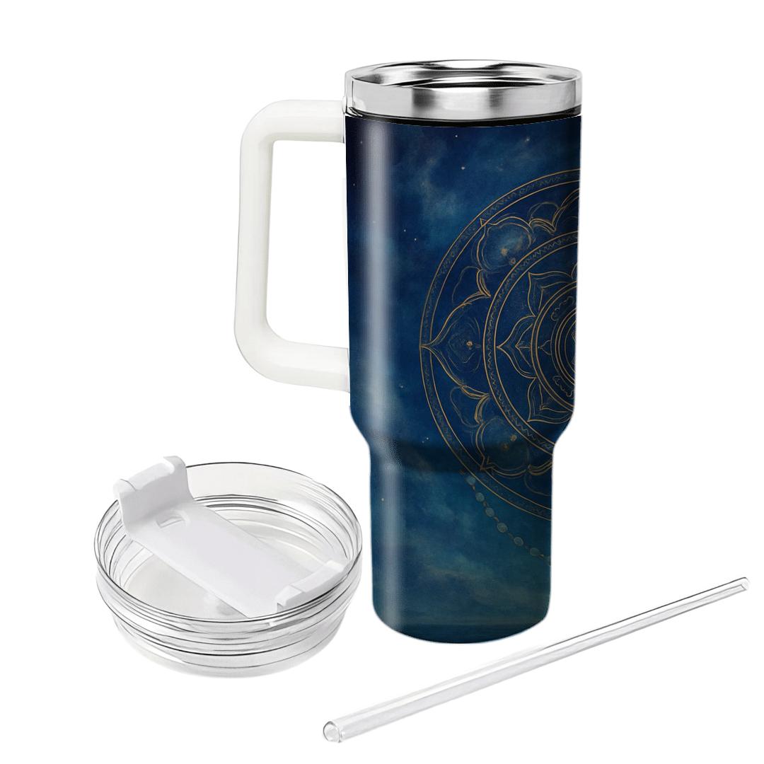 Nebula Prayer Mandala insulated tumblers
