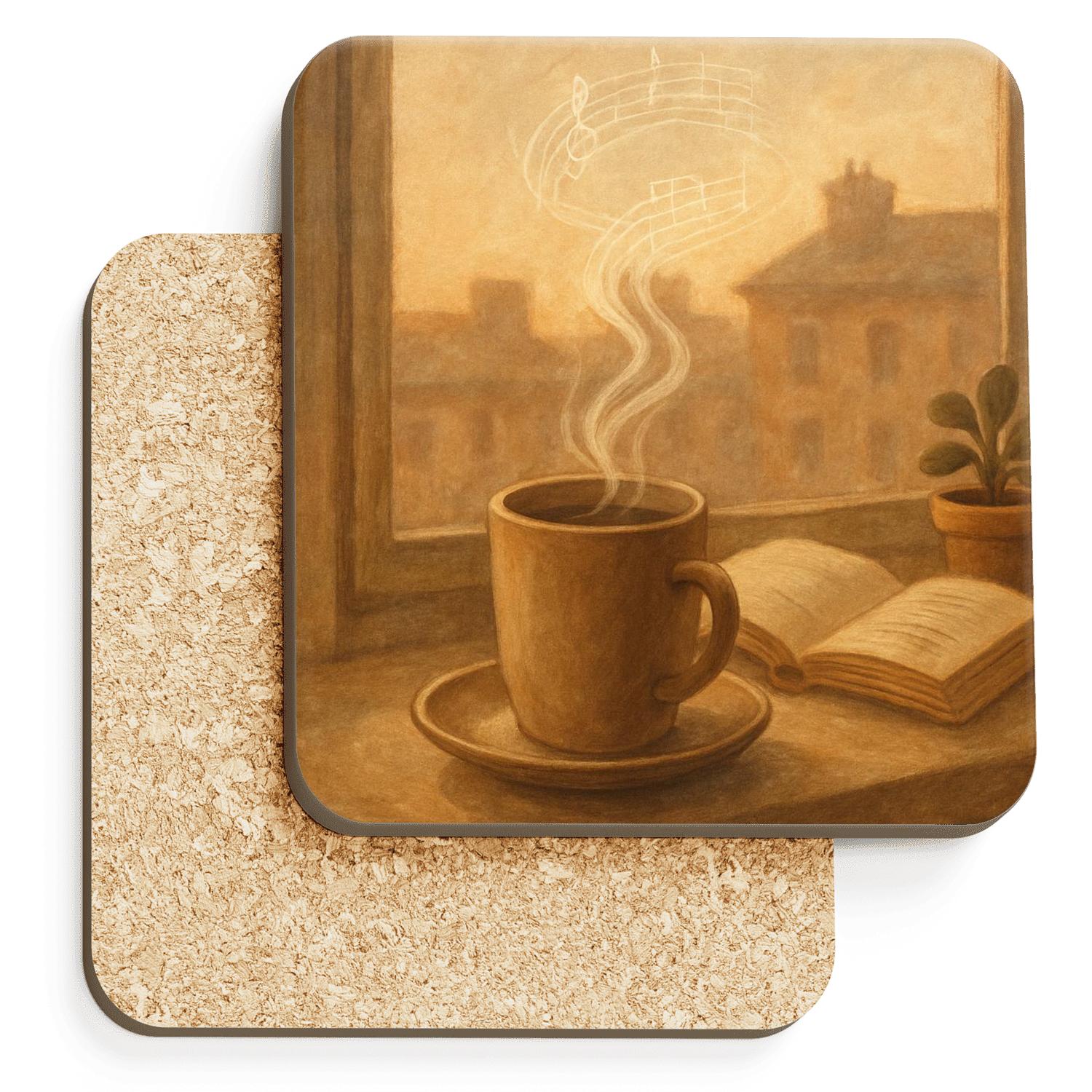 Steam Sonata At Dawn absorbent drink coasters