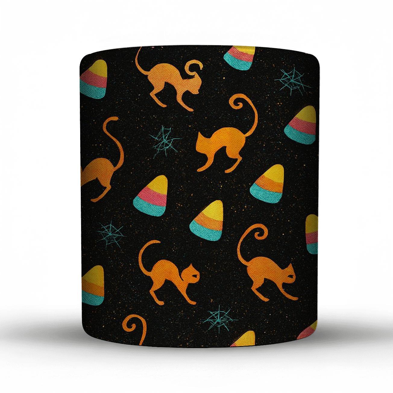 Diagonal Candy Corn Array Playful insulated thermal mugs