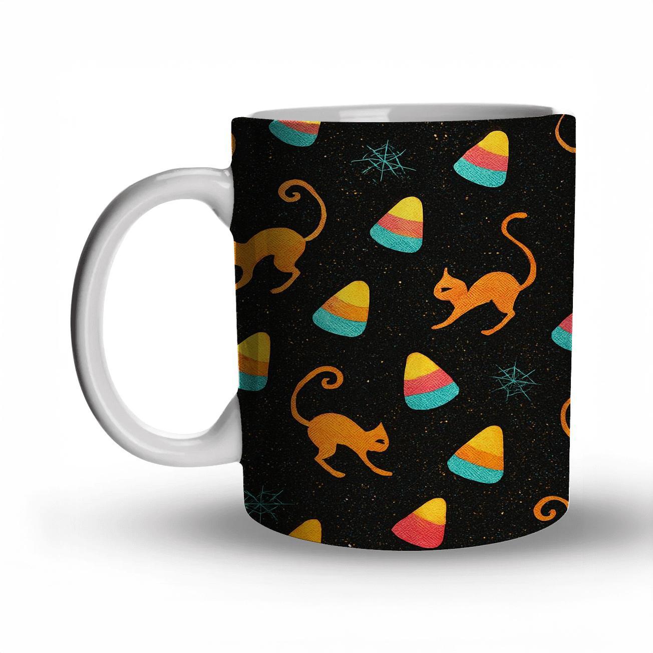 Diagonal Candy Corn Array Playful insulated thermal mugs