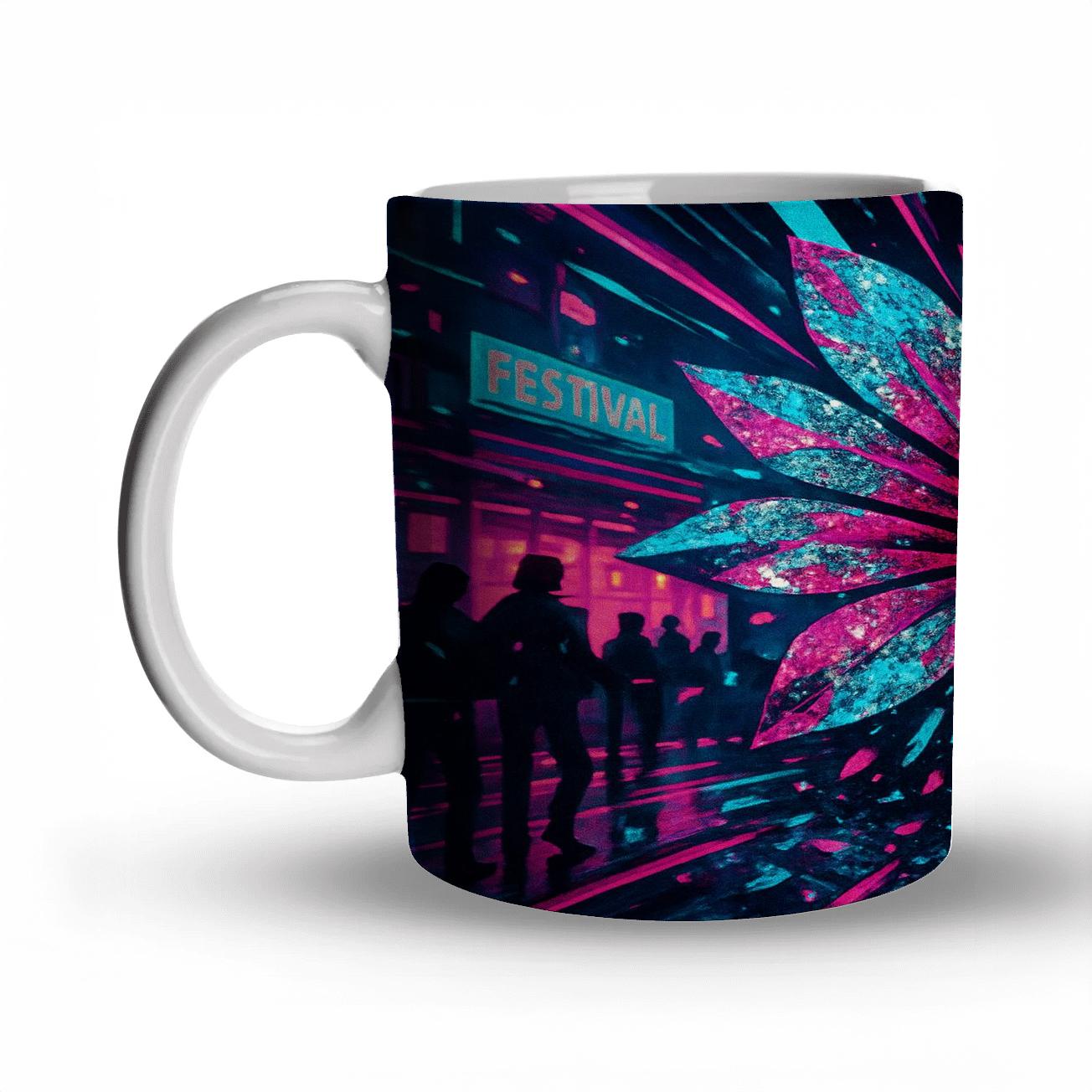  Neon Prism Disco Bloom personalized mugs