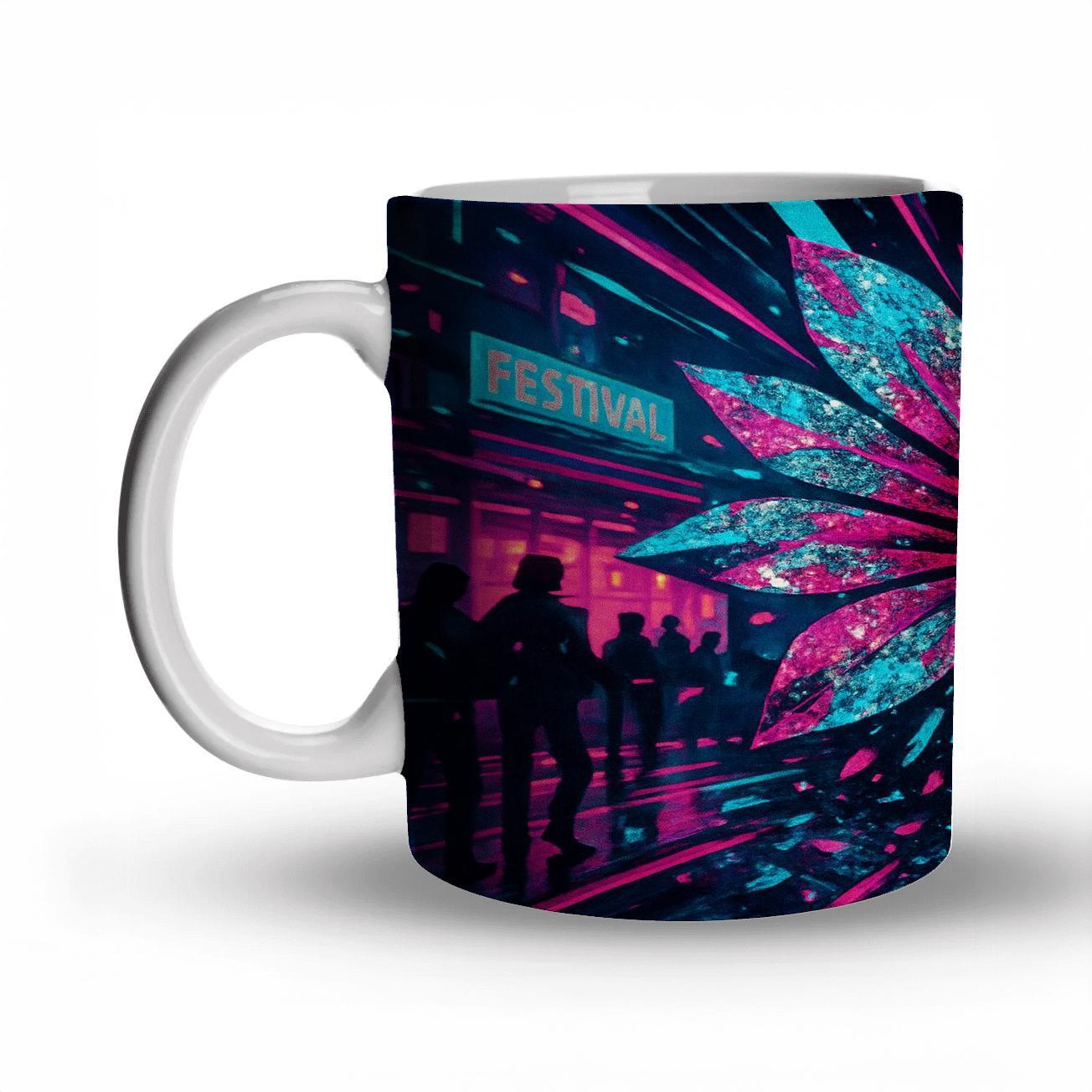  Neon Prism Disco Bloom personalized mugs
