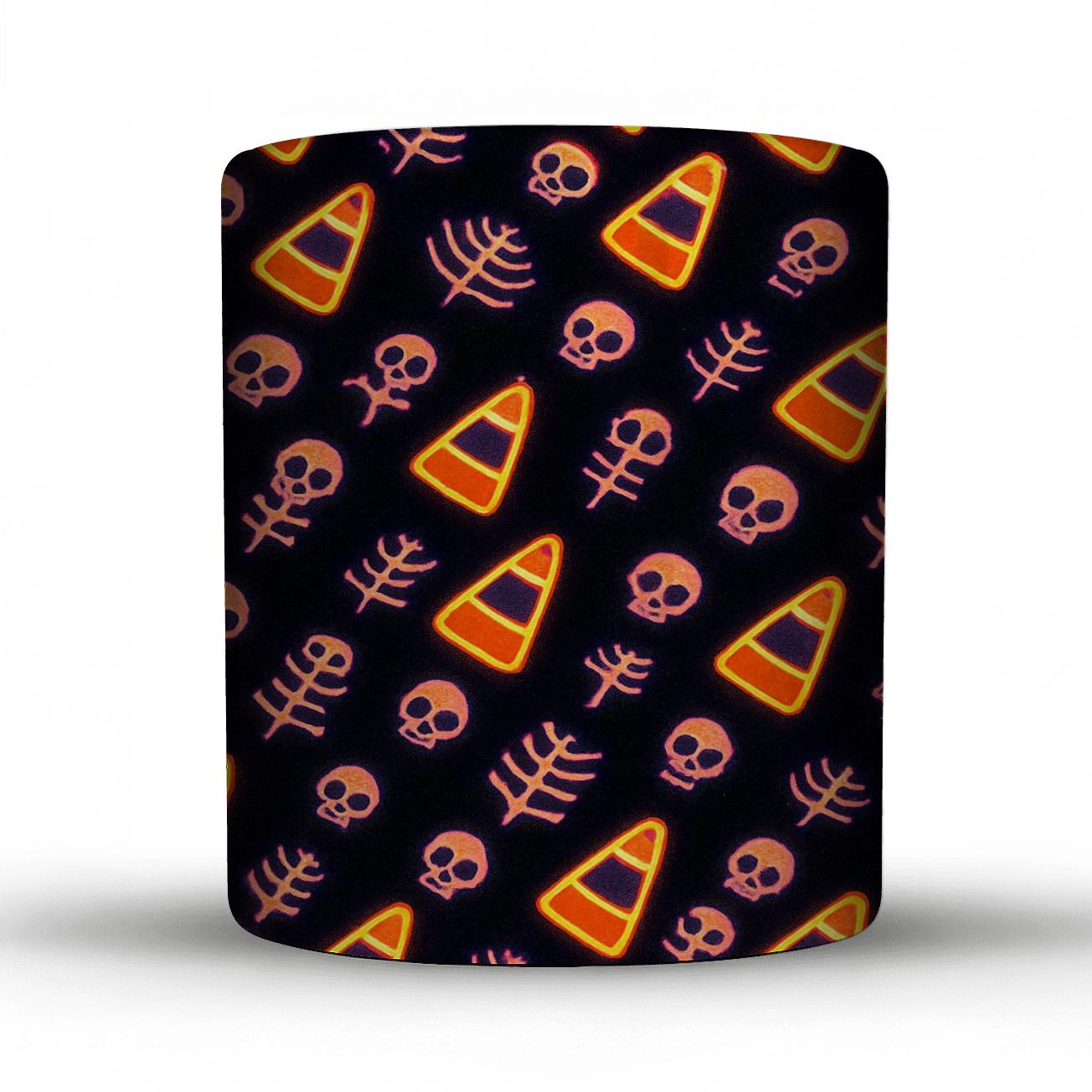 Candy Corn Diagonal Parade On Black Background novelty coffee mugs