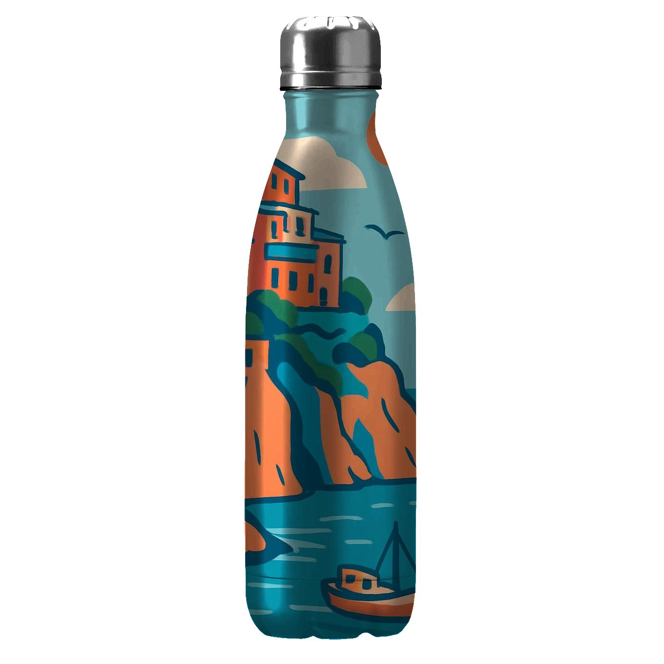Cinque Terre Coastal Village travel water bottles