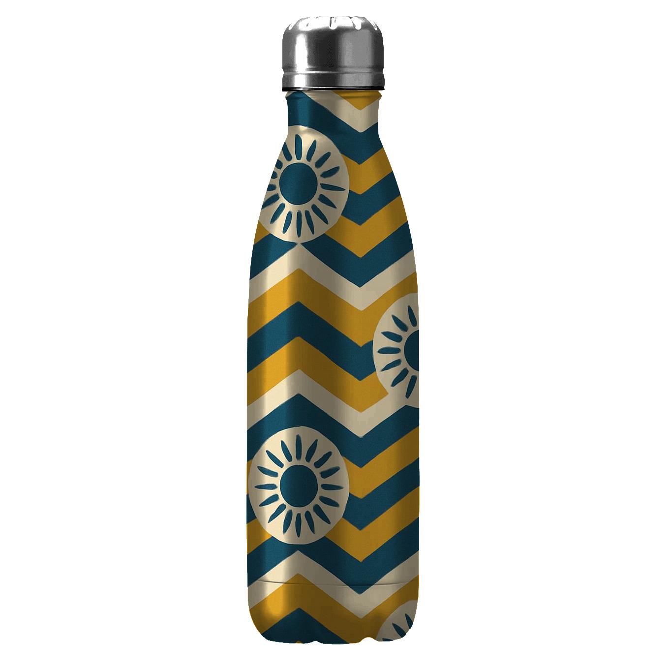 Chevron Sunburst Mosaic decorative water bottles