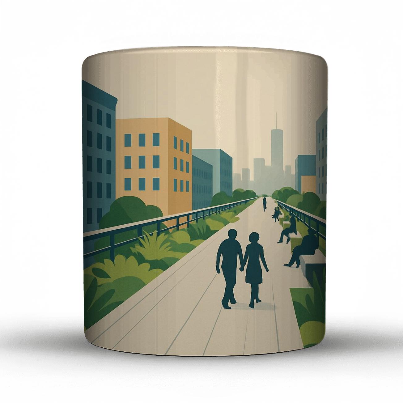 High Line Park New York City decorative mug sets