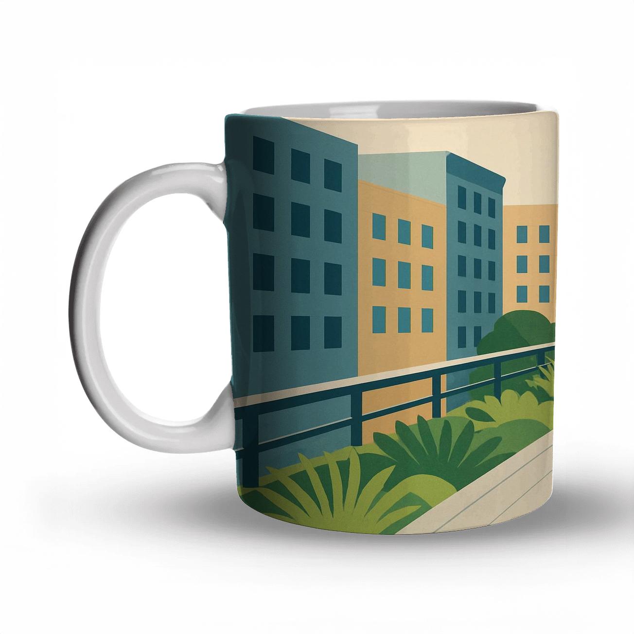 High Line Park New York City decorative mug sets