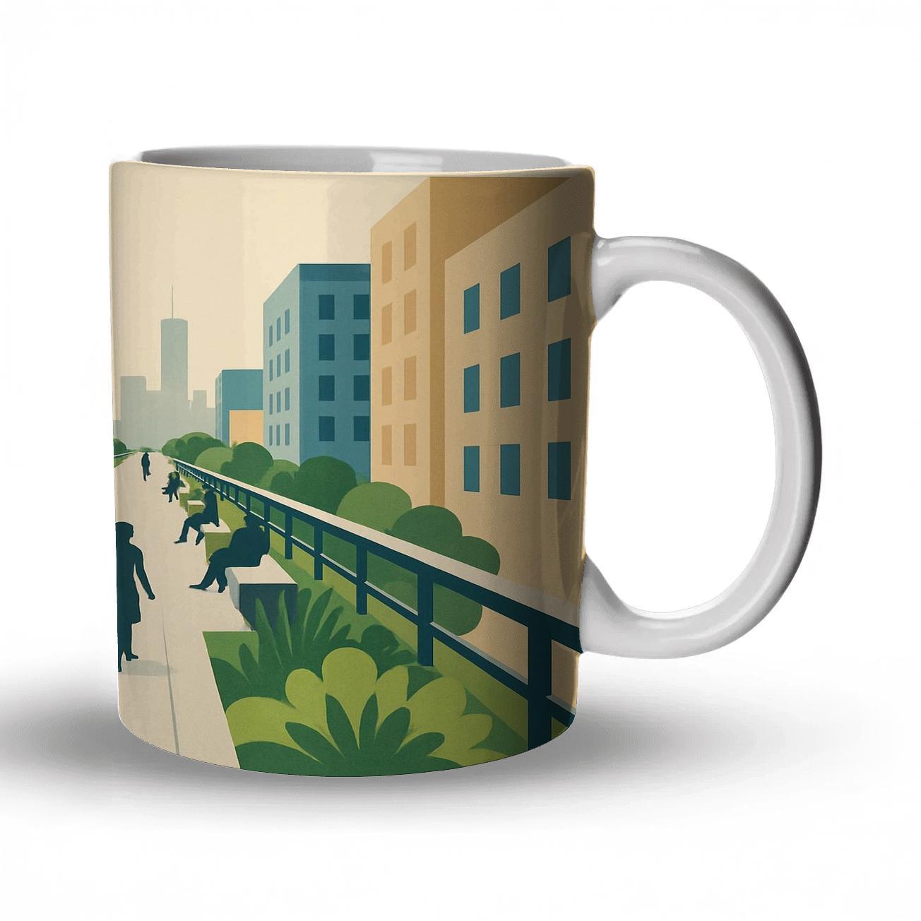 High Line Park New York City decorative mug sets