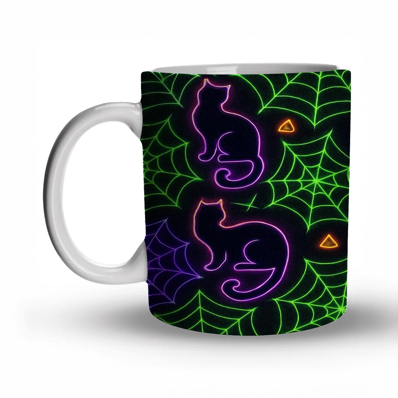 Neon Carnival Cobweb Scatter personalized mugs