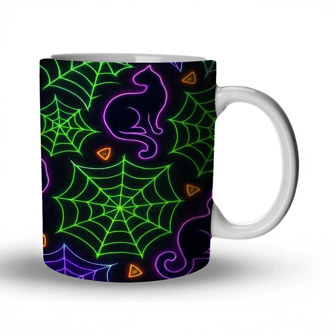 Neon Carnival Cobweb Scatter personalized mugs