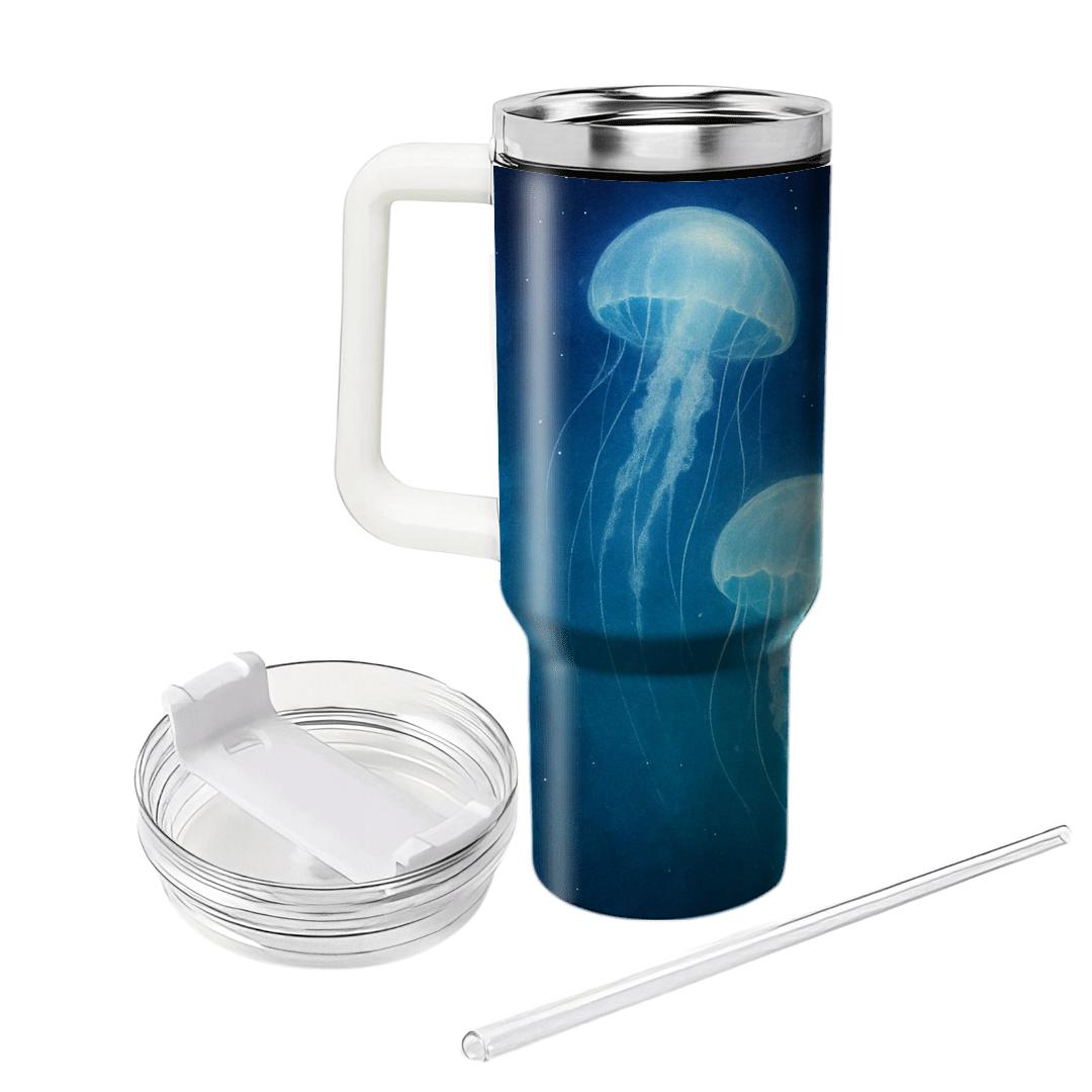 Starlit Jellyfish Drift unique tumblers