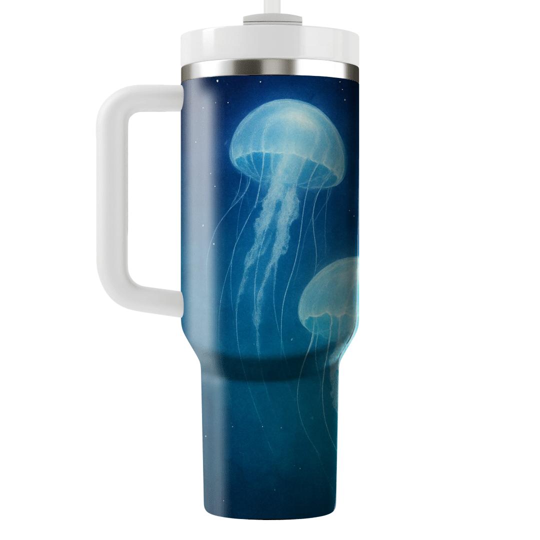 Starlit Jellyfish Drift unique tumblers