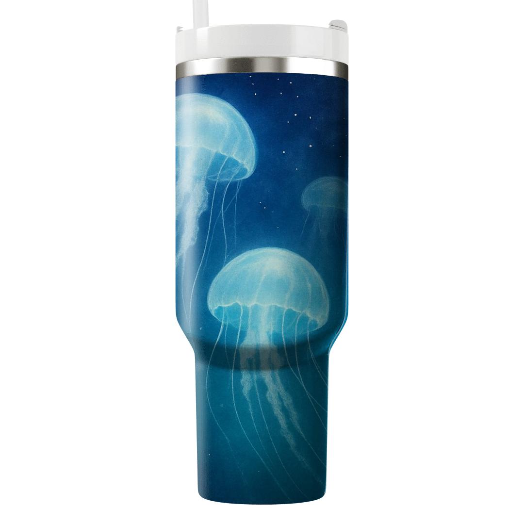 Starlit Jellyfish Drift unique tumblers