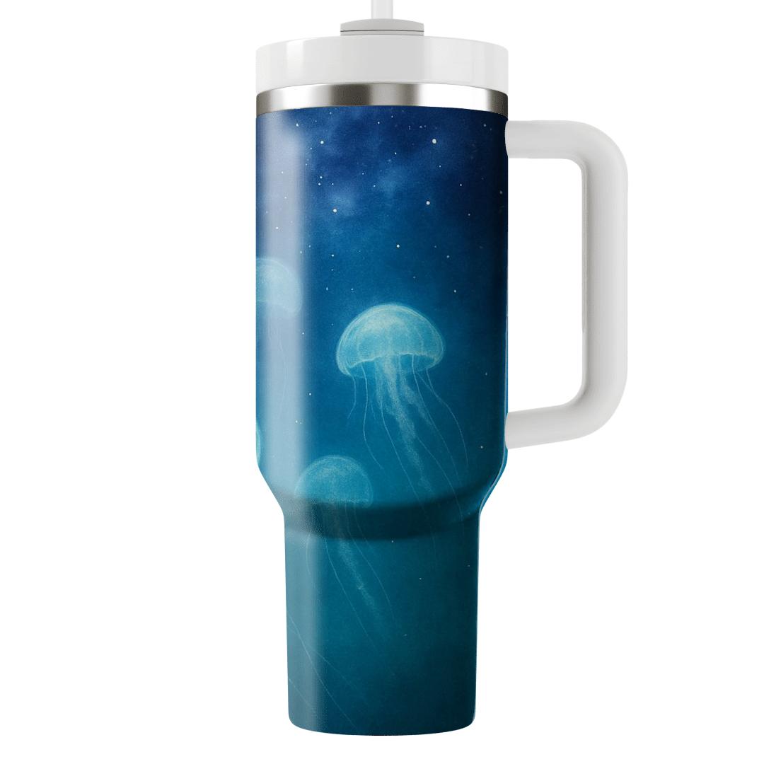 Starlit Jellyfish Drift unique tumblers