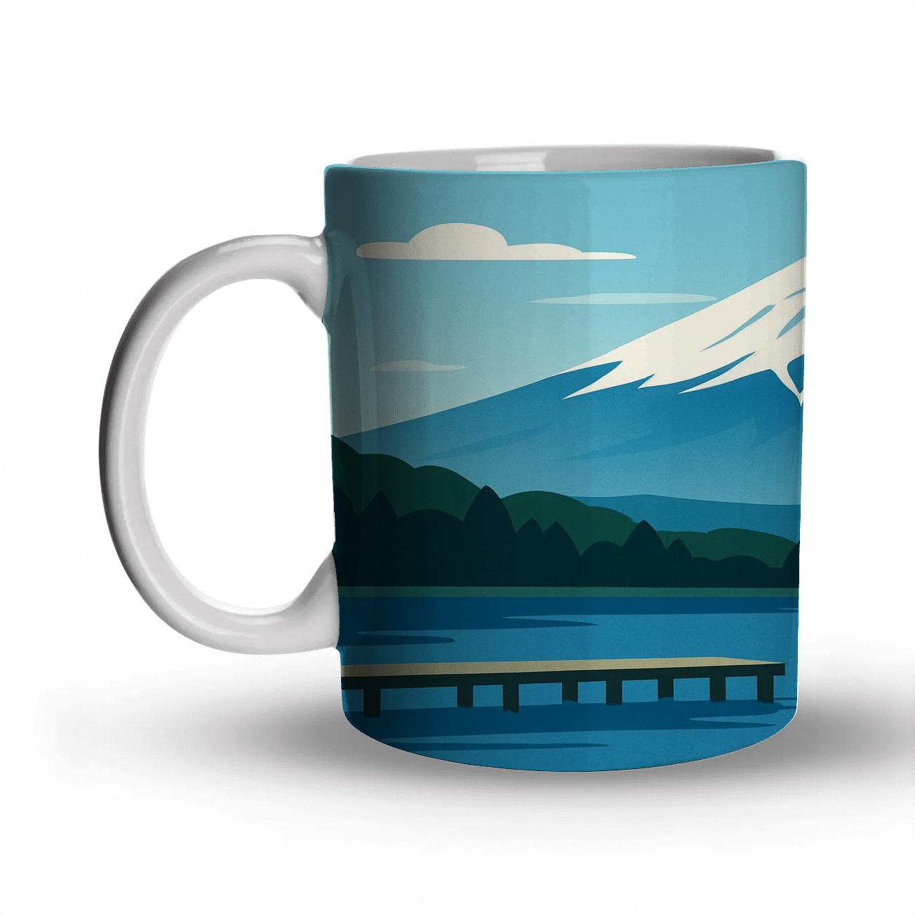 Mount Fuji Lake Kawaguchi Viewpoint Japan decorative mug sets