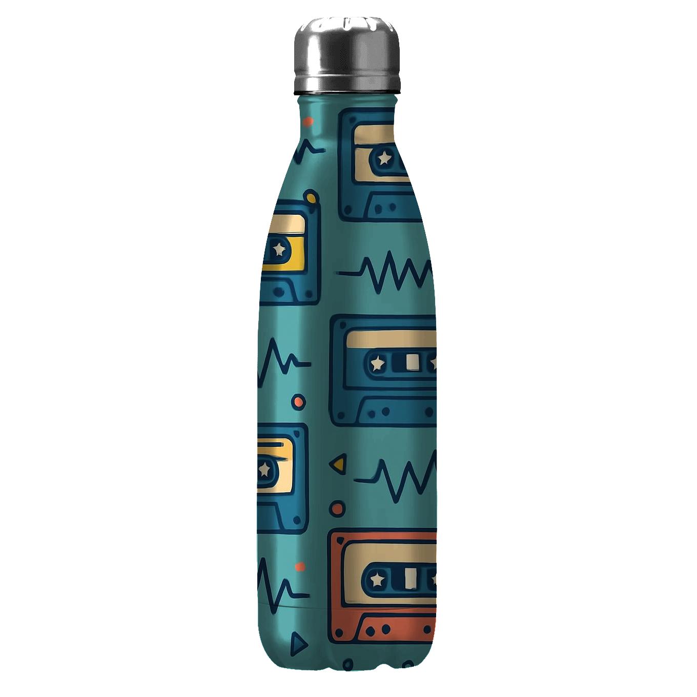 Cassette Wave Pattern unique water bottles