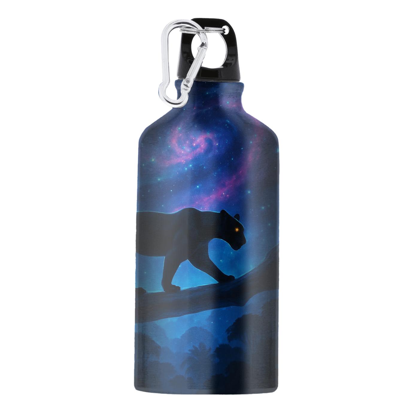 Cosmic Jungle Panther sports bottles with lids