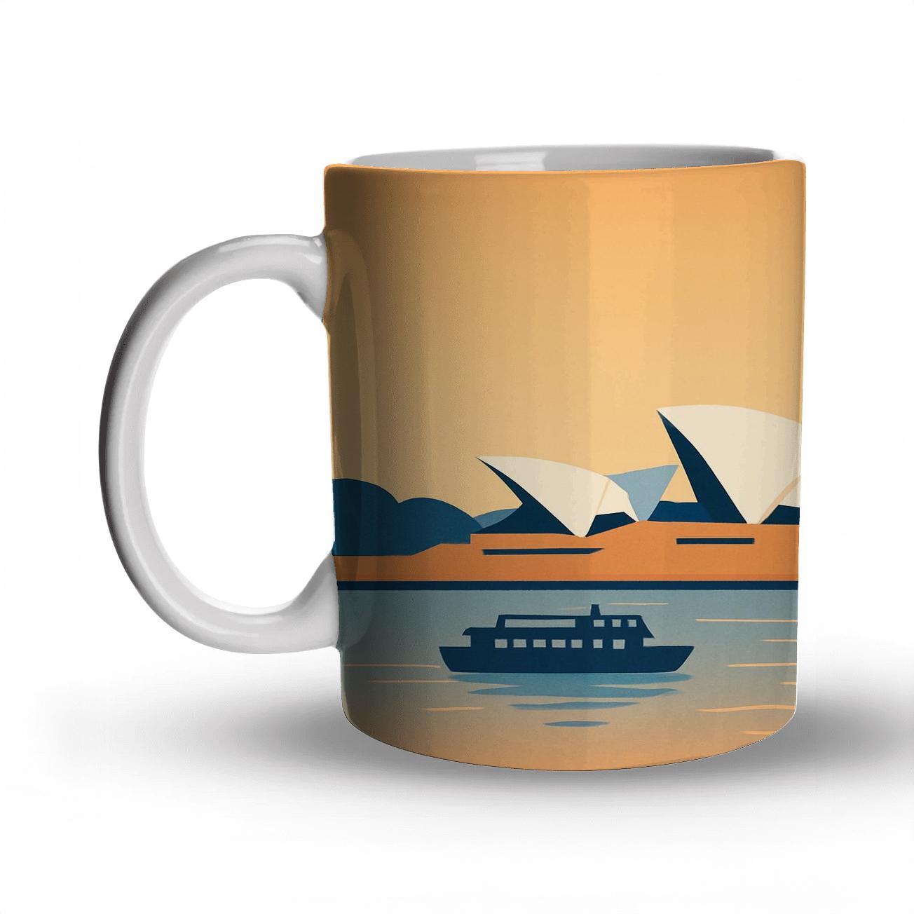 Sydney Opera Harbor View custom printed mugs