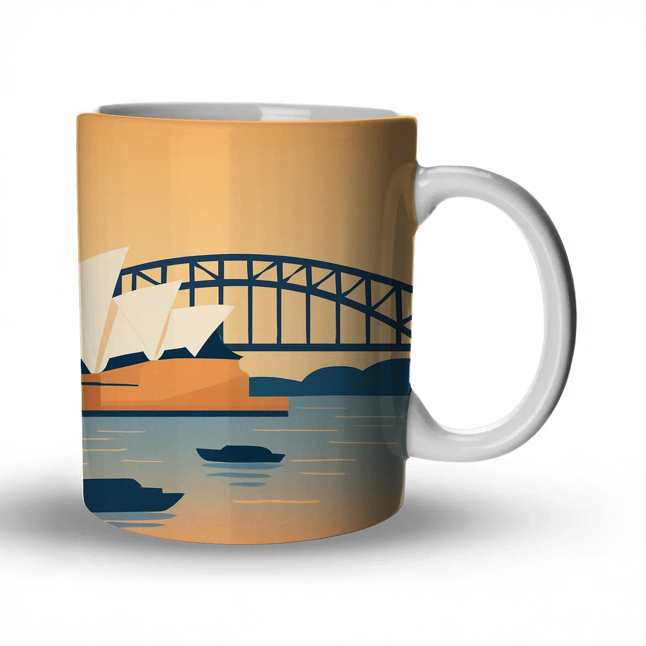 Sydney Opera Harbor View custom printed mugs