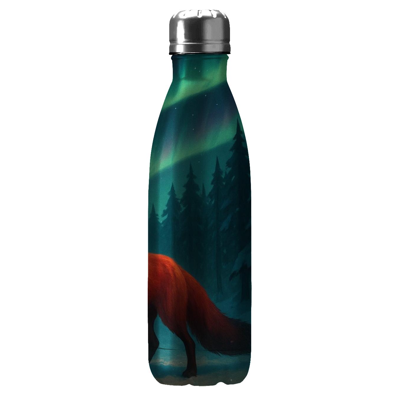 Starlit Fox In Aurora Grove decorative water bottles