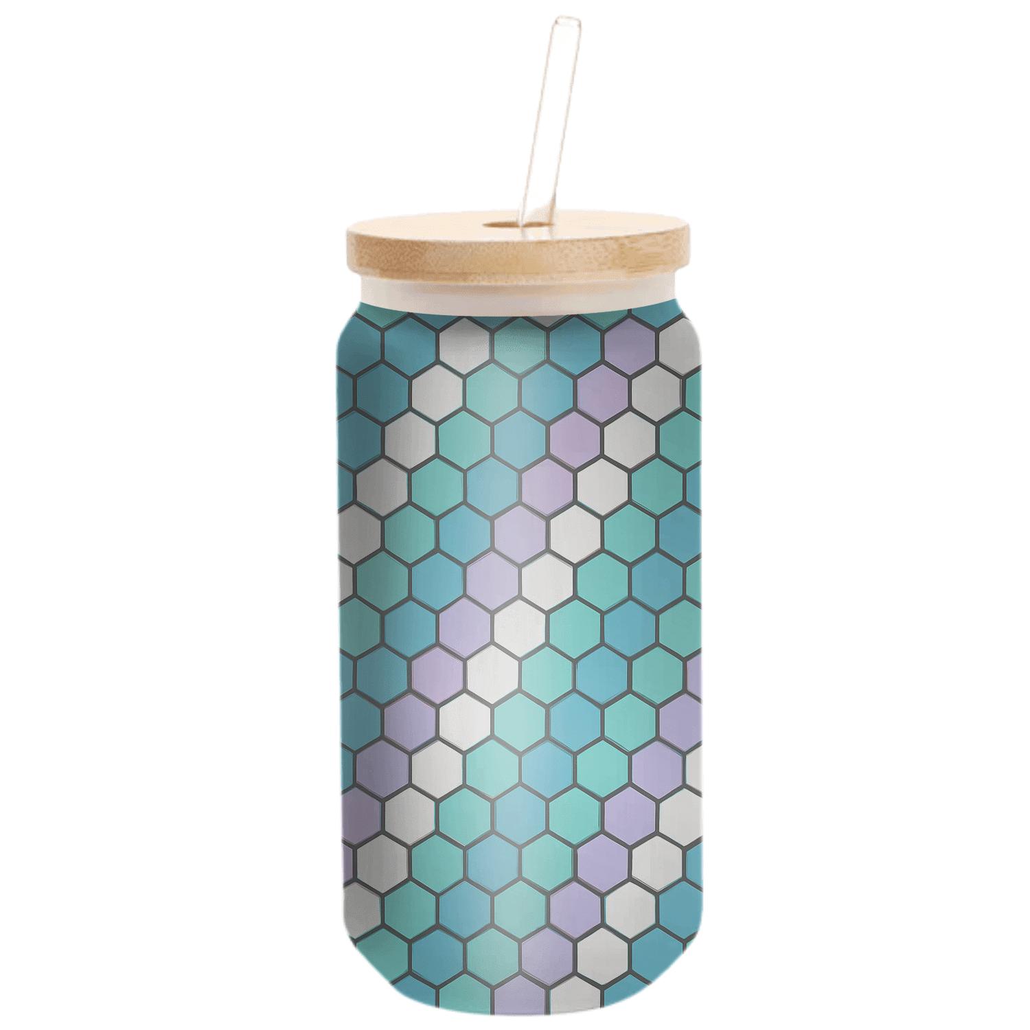 Aurora Stripe Hexagon Lattice textured glass