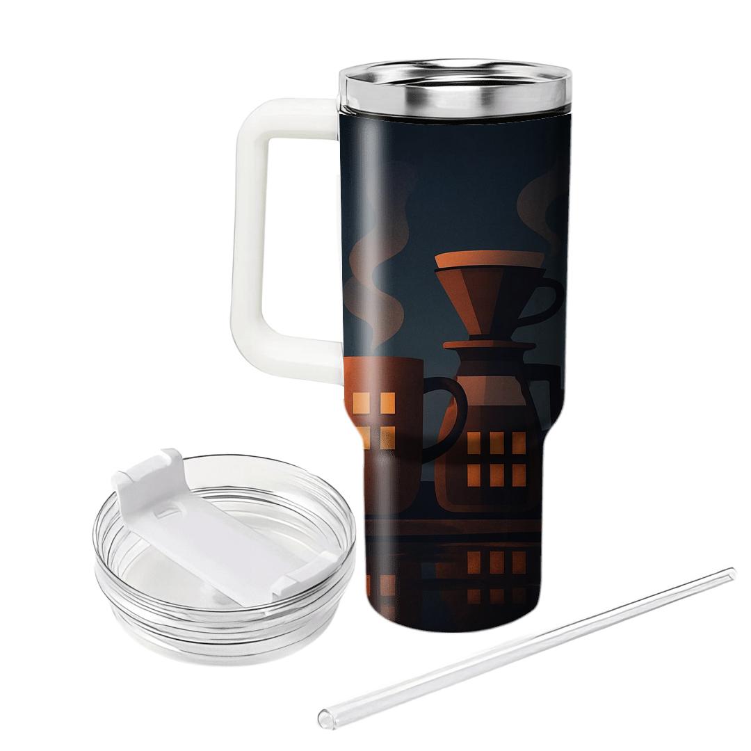 Copper Roast Cityscape personalized tumblers